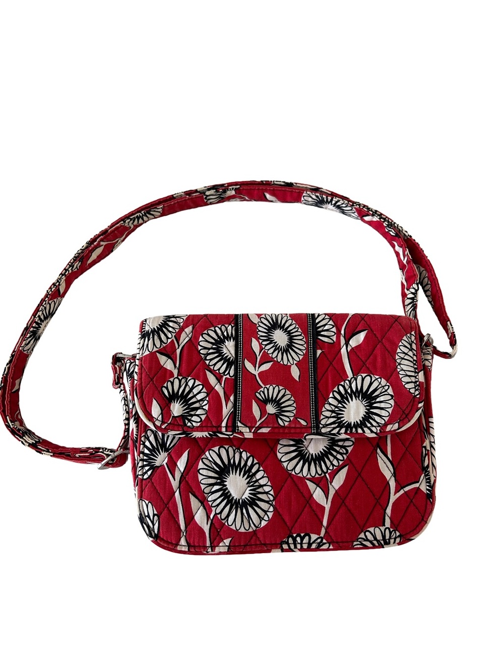 Vera Bradley Deco Daisy Quilted Crossbody Bag